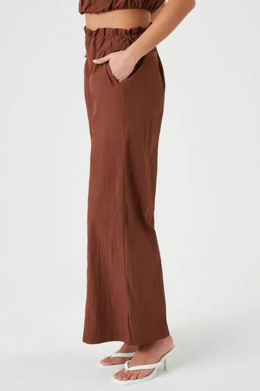 Toggle Drawstring Wide-Leg Pants
