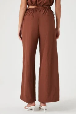 Toggle Drawstring Wide-Leg Pants