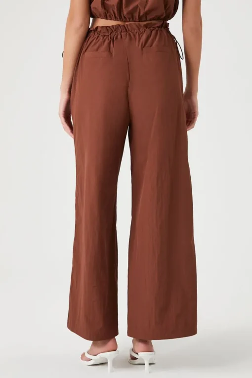 Toggle Drawstring Wide-Leg Pants