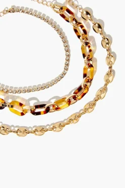 Tortoiseshell Chain Bracelet Set