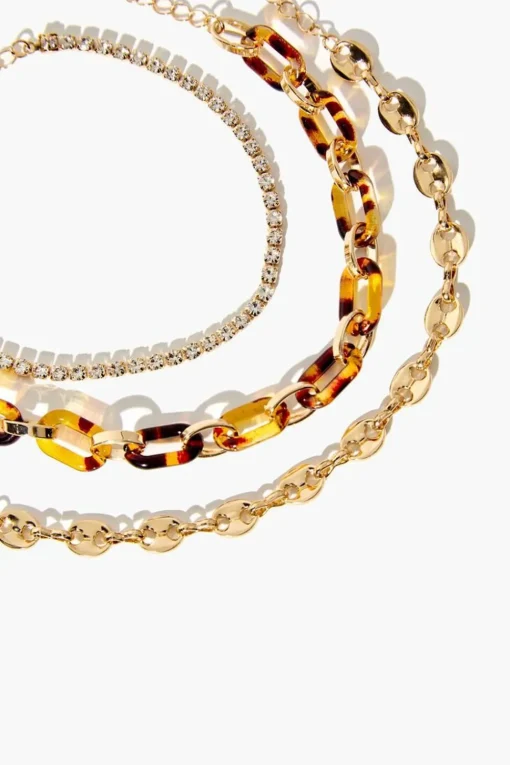 Tortoiseshell Chain Bracelet Set