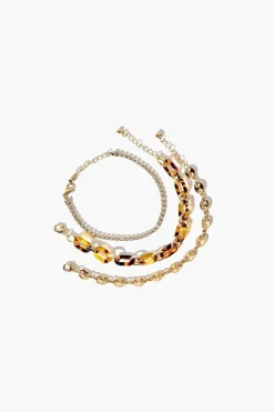 Tortoiseshell Chain Bracelet Set