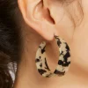 Tortoiseshell Hoop Earrings