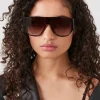 Tortoiseshell Shield Sunglasses