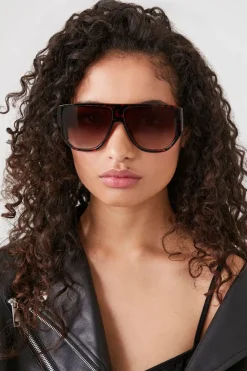 Tortoiseshell Shield Sunglasses