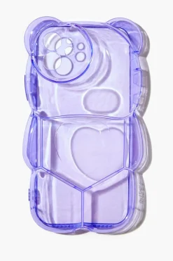 Transparent Bubble Bear Case For Iphone 12
