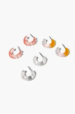 Transparent Hoop Earring Set