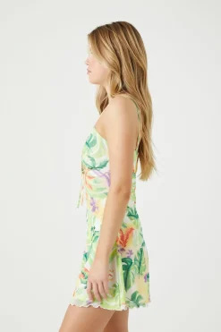 Tropical Print Cami Mini Dress