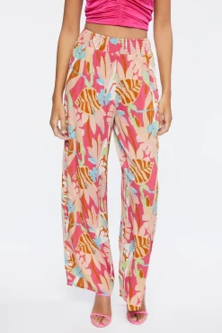 Tropical Print Palazzo Pants
