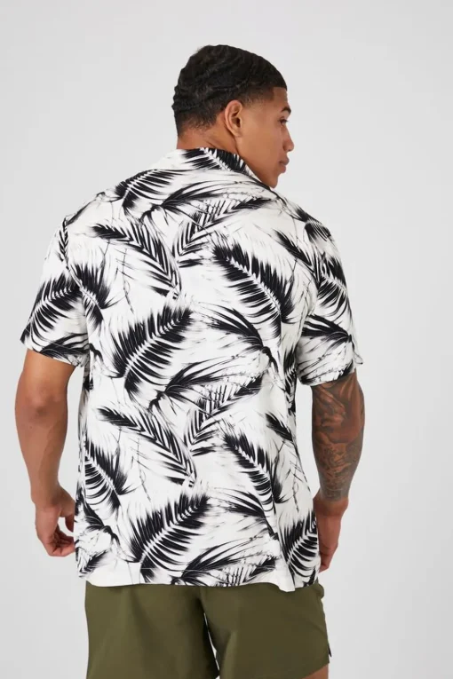 Tropical Print Short-Sleeve Shirt