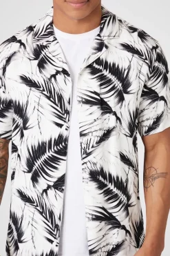 Tropical Print Short-Sleeve Shirt