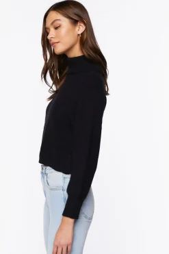 Tulip-Hem Turtleneck Sweater