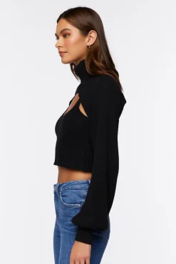 Turtleneck Combo Sweater