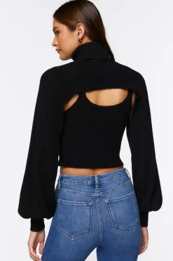Turtleneck Combo Sweater
