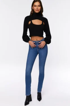 Turtleneck Combo Sweater