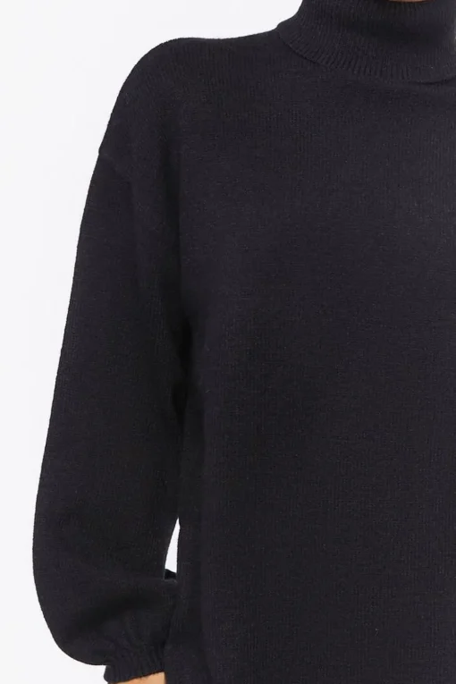 Turtleneck Mini Sweater Dress