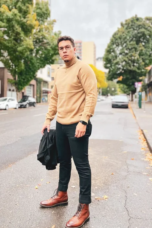 Turtleneck Raglan Sweater