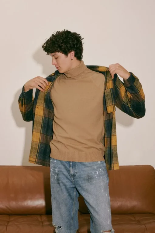 Turtleneck Raglan Sweater