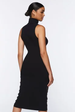 Turtleneck Sweater Midi Dress