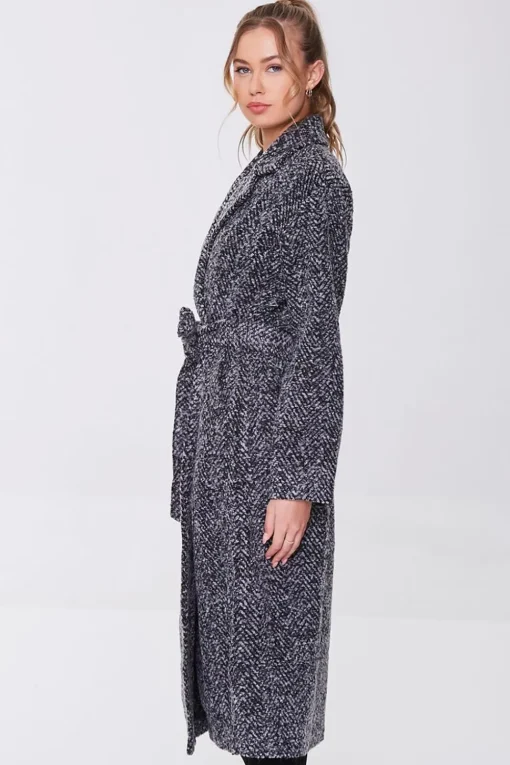 Tweed Longline Wrap Coat