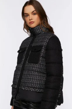 Tweed Puffer Jacket