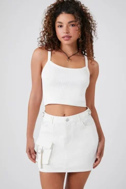 Twill Cargo Mini Skirt