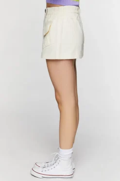 Twill Cargo Mini Skirt