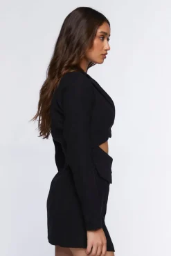 Twill Cutout Blazer Mini Dress