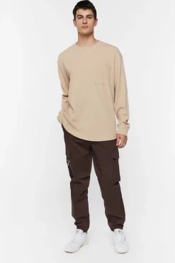 Twill Drawstring Cargo Joggers