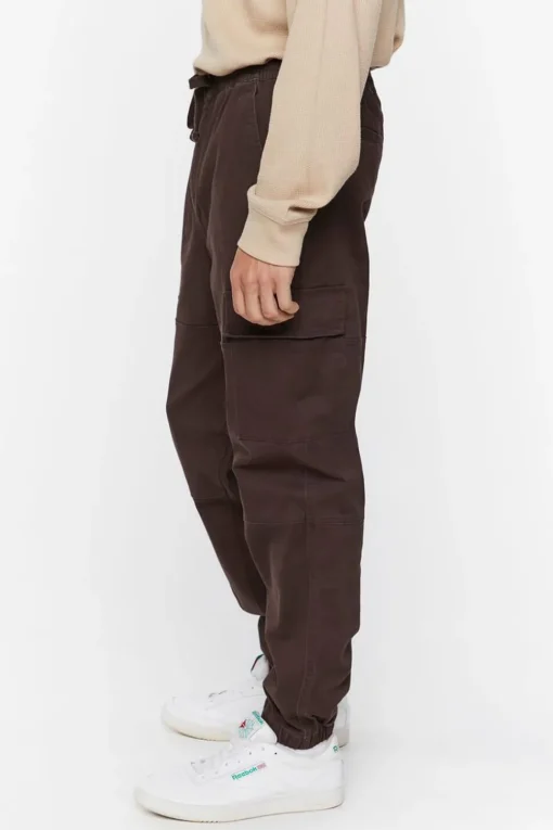 Twill Drawstring Cargo Joggers