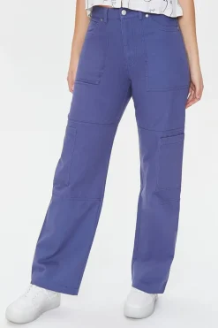 Twill High-Rise Pants