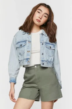 Twill Mid-Rise Bermuda Shorts