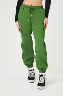 Twill Mid-Rise Cargo Joggers