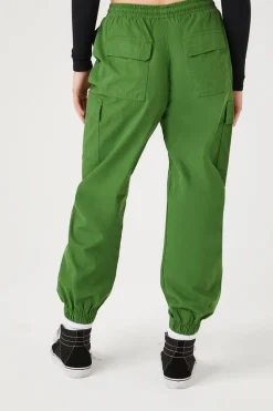 Twill Mid-Rise Cargo Joggers