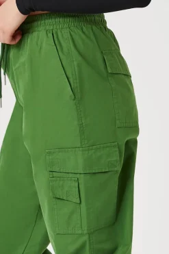 Twill Mid-Rise Cargo Joggers
