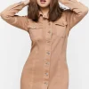 Twill Mini Shirt Dress