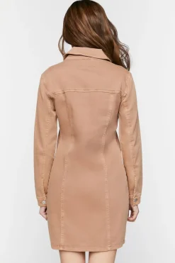Twill Mini Shirt Dress