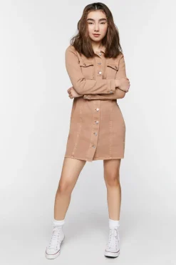 Twill Mini Shirt Dress