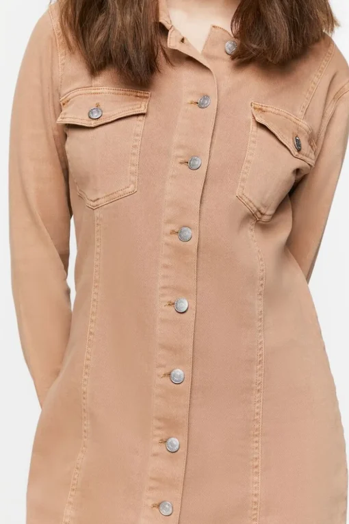 Twill Mini Shirt Dress