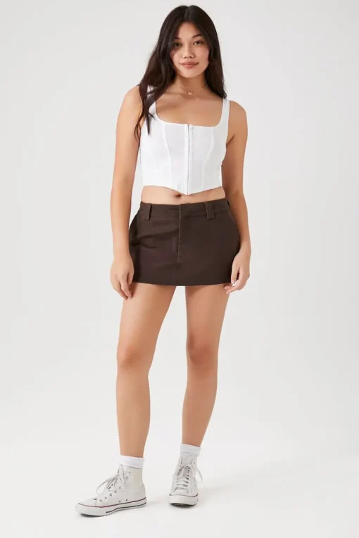 Twill Mini Skirt
