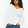 Twist-Back Long-Sleeve Sweater