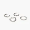 Twisted & Chain Hoop Earring Set
