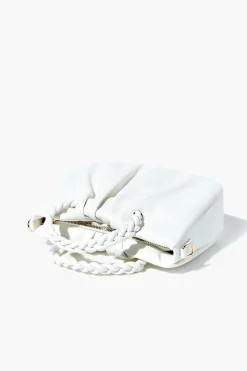 Twisted Faux Leather Crossbody Bag