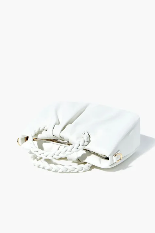 Twisted Faux Leather Crossbody Bag