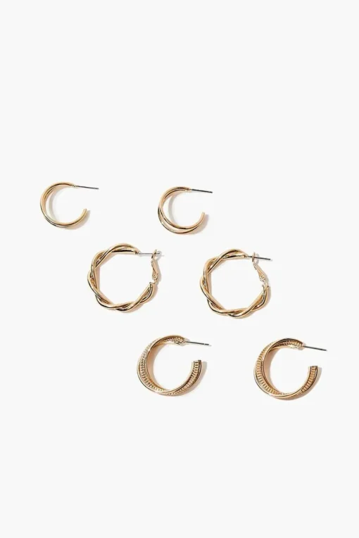 Twisted Hoop Earring Set