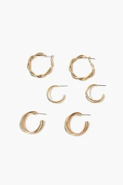 Twisted Hoop Earring Set