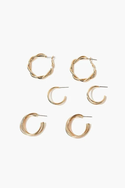 Twisted Hoop Earring Set