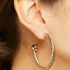 Twisted Open-End Hoop Earrings