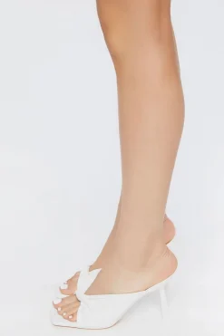 Twisted Open-Toe Stiletto Heels