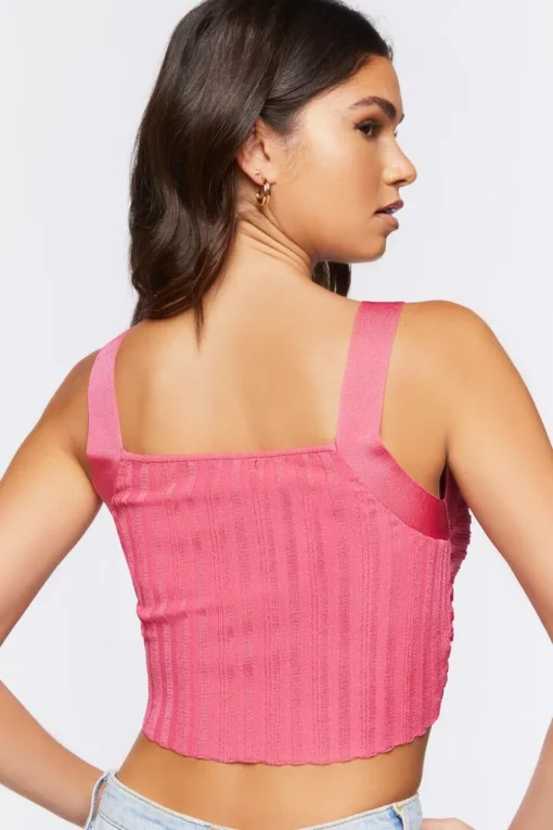 Twisted Rib-Knit Crop Top